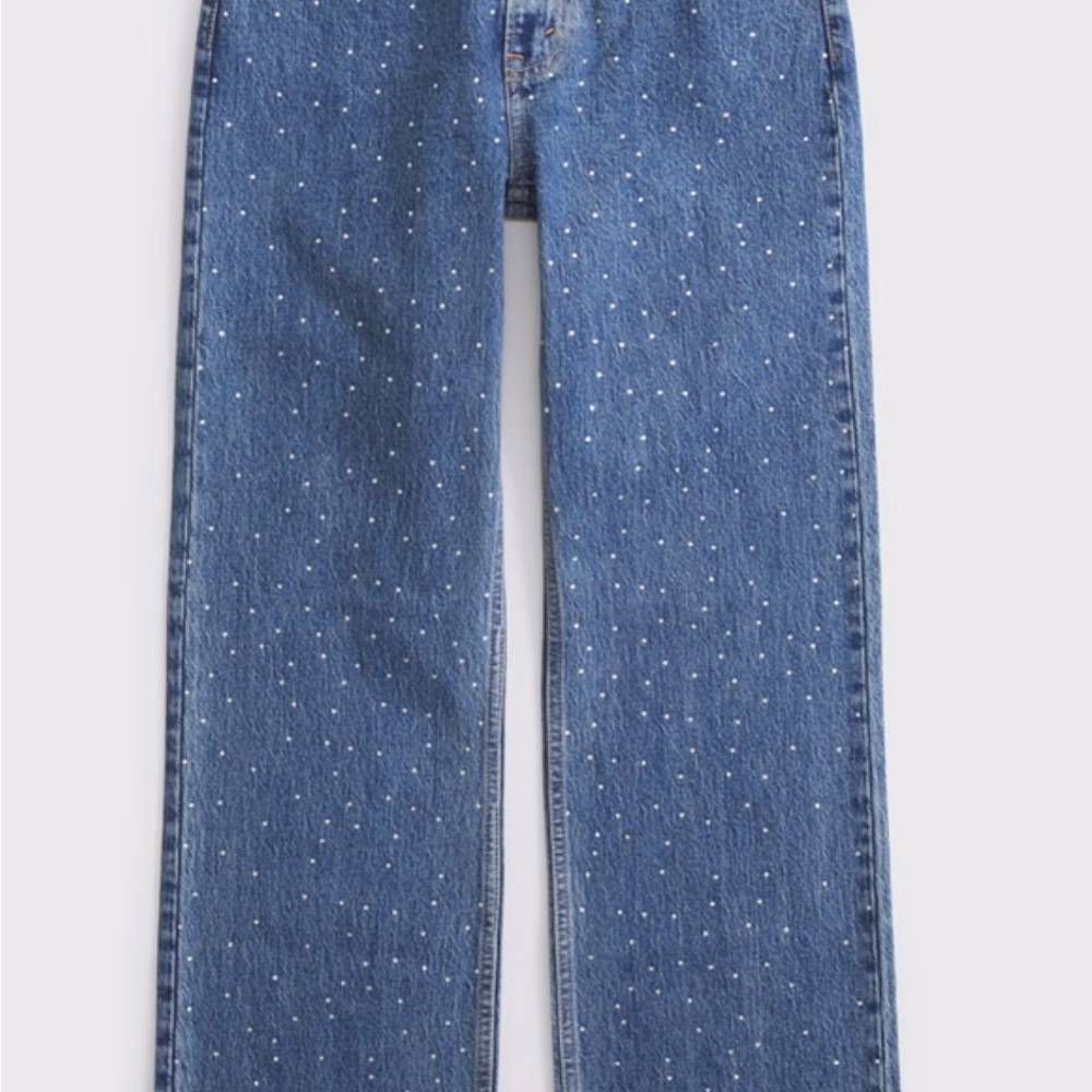 Blue Flare Wide Leg Jeans